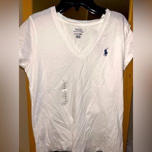 Plain White Polo Tee.